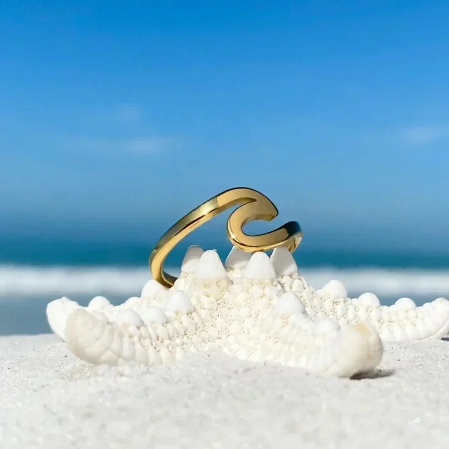 Gold Sea Wave Ring | Gold