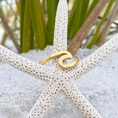 Gold Sea Wave Ring | Gold