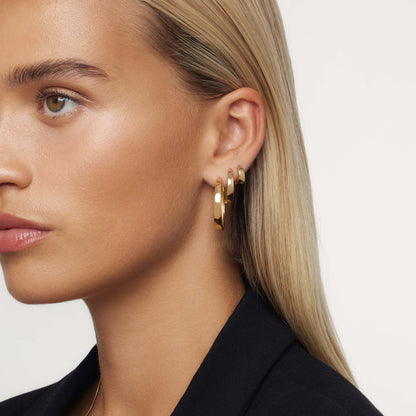 Gia Statement Hoops | White Gold